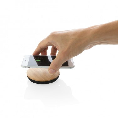 Logotrade promotional gift image of: Bamboo X 5W wireless charger