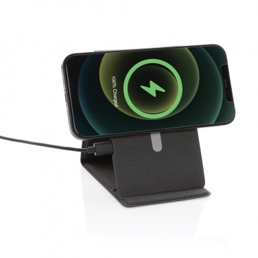 Logo trade corporate gifts image of: Artic Magnetic 10W wireless charging phone stand