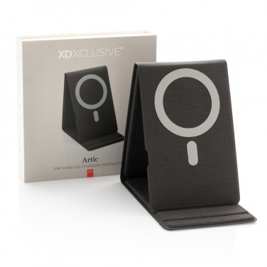 Logo trade promotional item photo of: Artic Magnetic 10W wireless charging phone stand