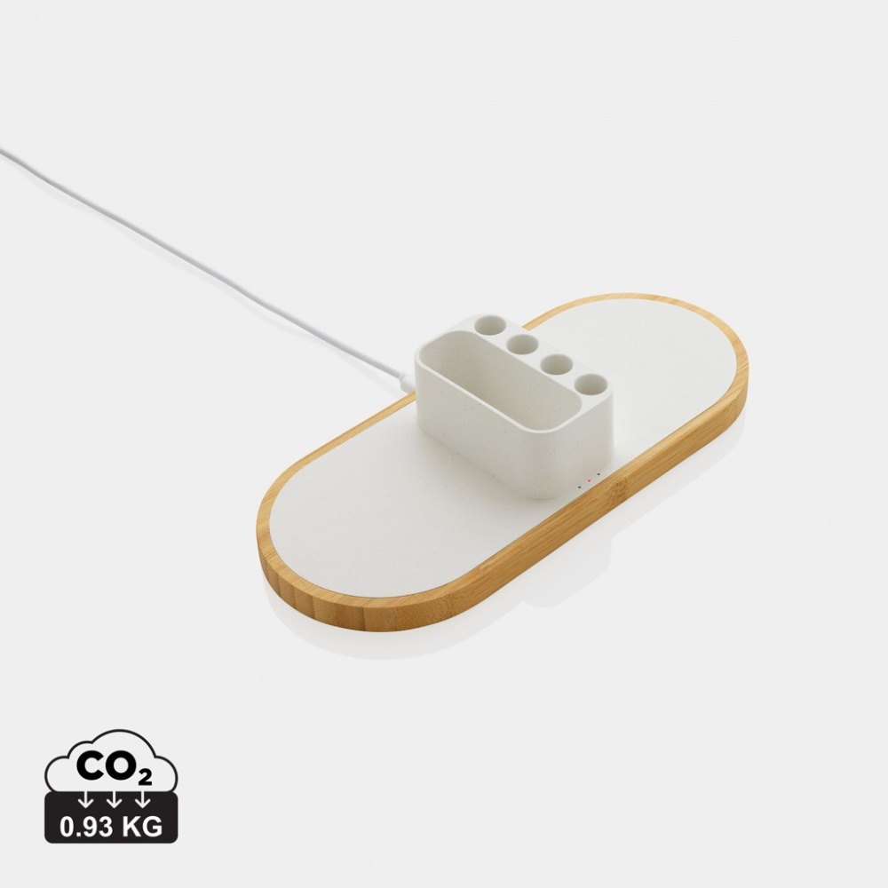 Logo trade advertising products picture of: Ontario RCS rplastic 10W dual wireless