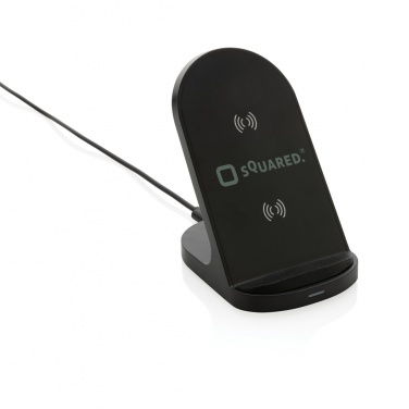 Logo trade promotional merchandise image of: RCS recycled plastic double coil wireless stand 15W
