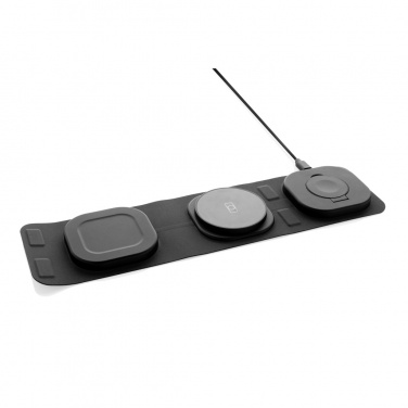 Logotrade corporate gift image of: Swiss Peak RCS rplastic 3-in-1 wireless 15W travel charger