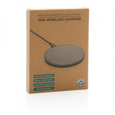 Logotrade promotional items photo of: RCS standard recycled plastic 10W wireless charger