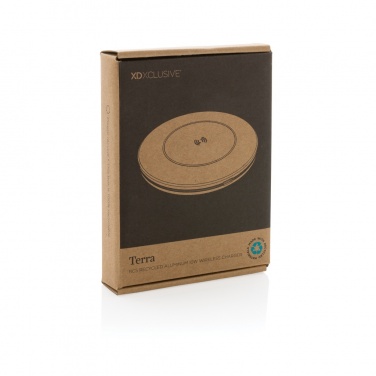 Logo trade business gift photo of: Terra RCS recycled aluminium 10W wireless charger