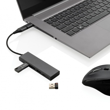 Logo trade promotional merchandise photo of: Terra RCS recycled aluminium hub with 3 USB ports