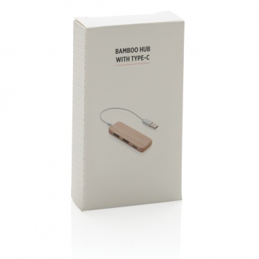 Logotrade promotional merchandise image of: Bamboo hub with Type-C