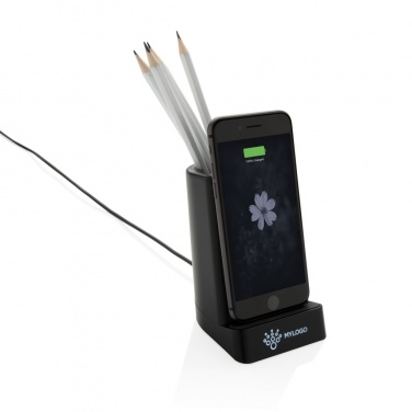 Logotrade corporate gifts photo of: Light up logo 5W wireless charging pen holder