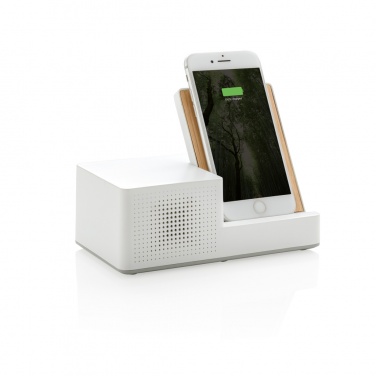 Logo trade business gift photo of: Ontario 5W wireless charger with speaker