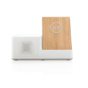 Logo trade promotional giveaway photo of: Ontario 5W wireless charger with speaker