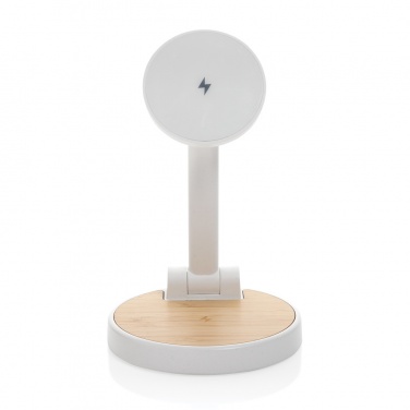 Logo trade advertising product photo of: Ontario RCS rplastic 15W magnetic charging 2 in 1 stand