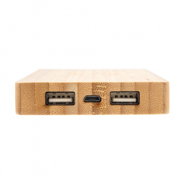 Logotrade promotional giveaway image of: Bamboo 4.000 mAh wireless 5W Powerbank