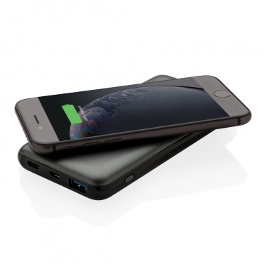 Logo trade promotional merchandise picture of: 10.000 mAh Fast Charging 10W Wireless Powerbank with PD