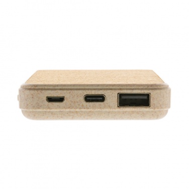 Logo trade promotional giveaway photo of: Cork and Wheat 5.000 mAh pocket powerbank