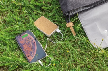 Logotrade promotional gift picture of: Cork and Wheat 5.000 mAh pocket powerbank