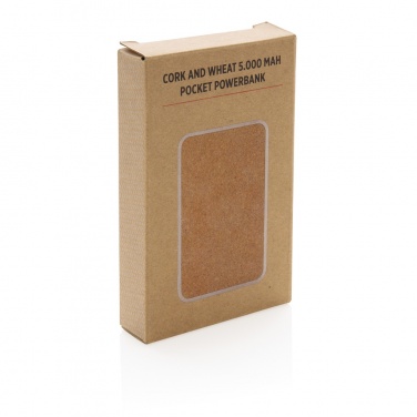 Logo trade promotional items picture of: Cork and Wheat 5.000 mAh pocket powerbank