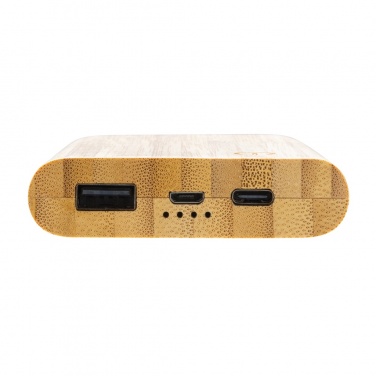 Logotrade promotional merchandise photo of: Bamboo 5.000 mAh powerbank