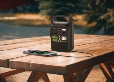 Logotrade promotional item image of: Power Vault RCS rplastic 21000 mAh portable power station