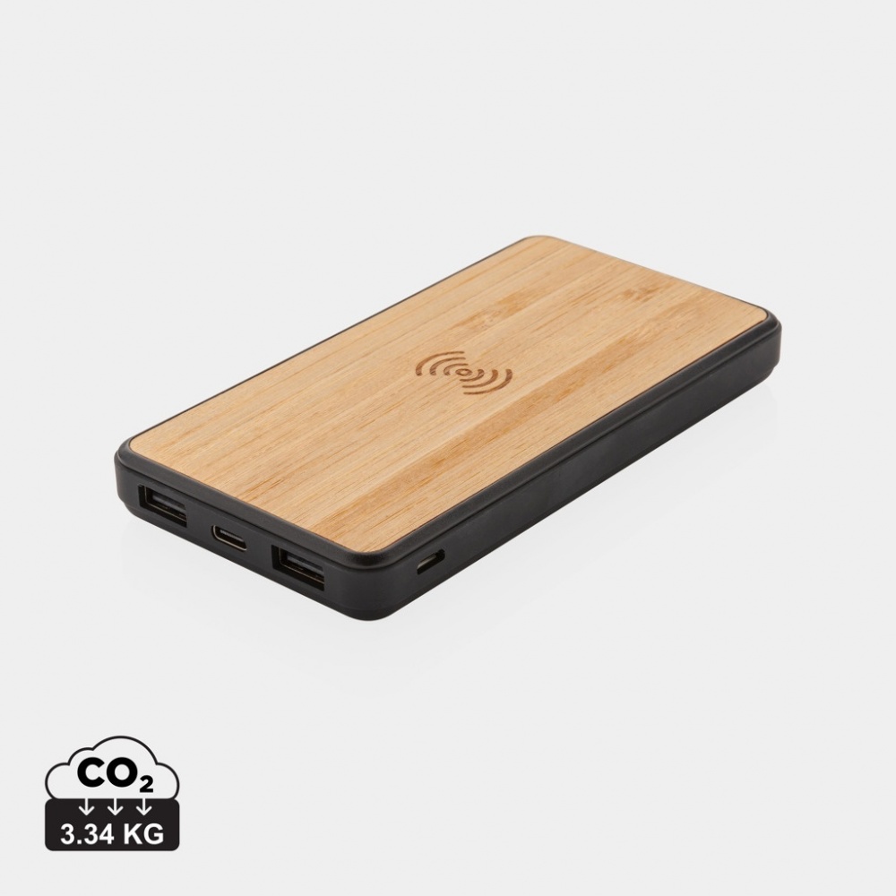 Logotrade promotional gift picture of: RCS recycled plastic 8000 mAh Wireless Powerbank