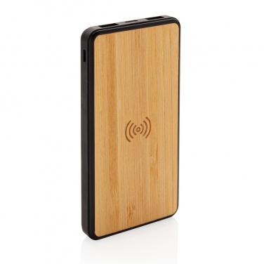 Logo trade advertising products image of: RCS recycled plastic 8000 mAh Wireless Powerbank