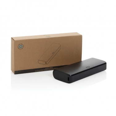 Logo trade promotional merchandise image of: FlashCharge RCS rplastic 20000 mah fast charge powerbank