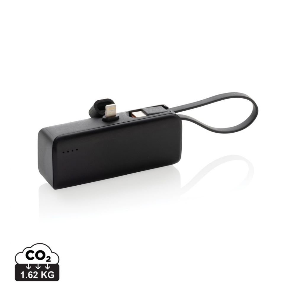 Logo trade promotional giveaway photo of: Powerlink RCS rplastic 3000 mAh powerbank iOS connector