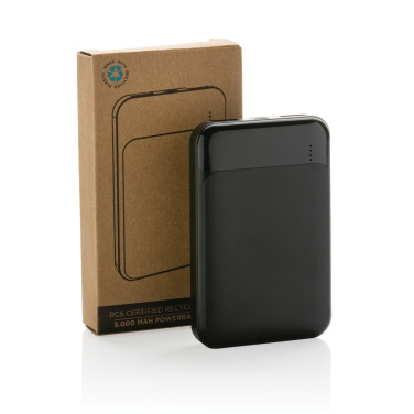 Logo trade promotional product photo of: RCS recycled plastic 5.000 mAh powerbank
