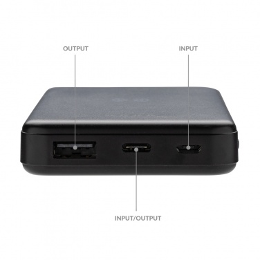 Logo trade corporate gift photo of: RCS recycled plastic 5.000 mAh 5W wireless powerbank