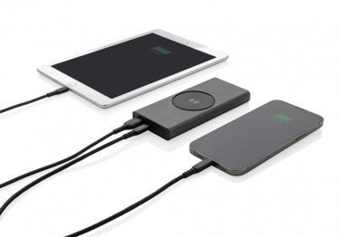 Logo trade advertising product photo of: Terra RCS recycled 18W aluminium 10000 powerbank 10W