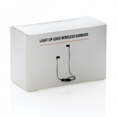 Logo trade promotional merchandise picture of: Light up logo wireless earbuds
