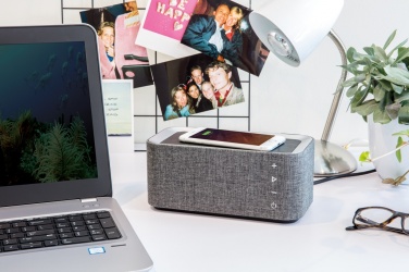 Logo trade business gift photo of: Vogue wireless charging speaker