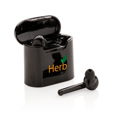 Logo trade advertising products picture of: Liberty wireless earbuds in charging case