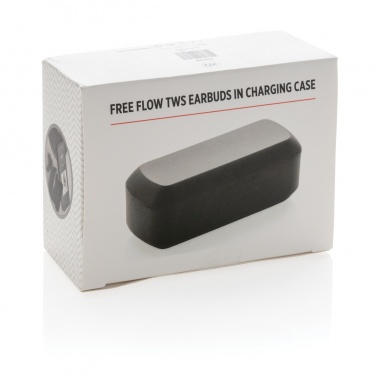 Logo trade promotional gifts image of: Free Flow TWS earbuds in charging case