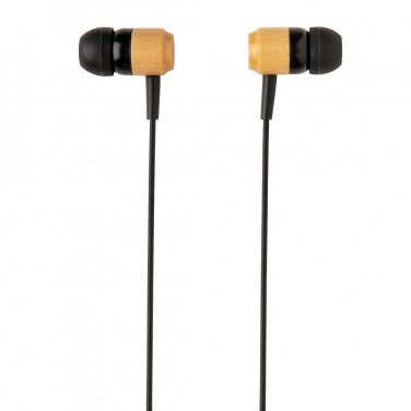 Logo trade promotional gifts picture of: Bamboo wireless earbuds
