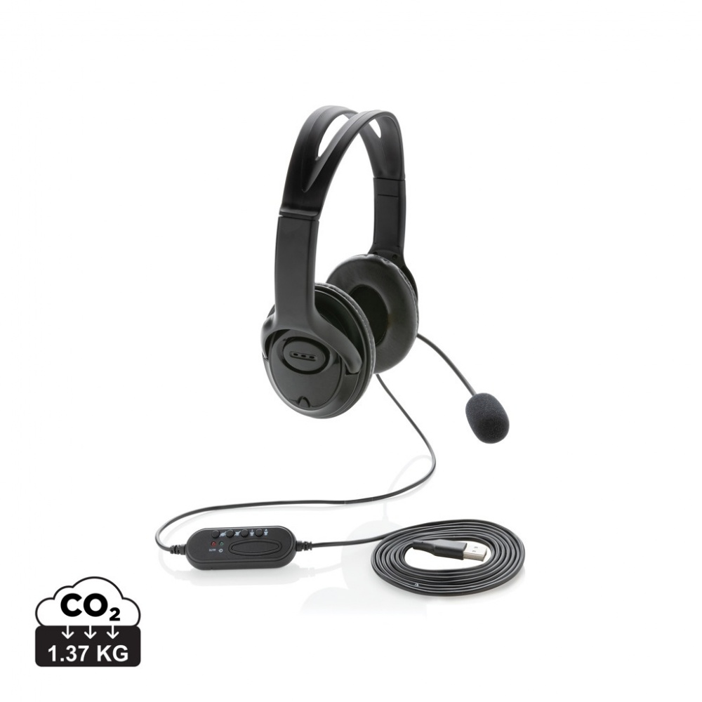Logotrade business gift image of: Over ear wired work headset