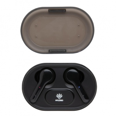 Logotrade promotional items photo of: Light up logo TWS earbuds in charging case