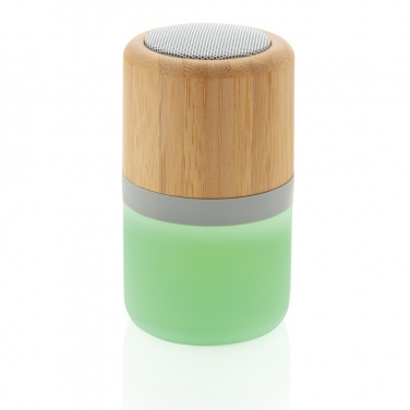 Logo trade business gift photo of: Bamboo colour changing 3W speaker light