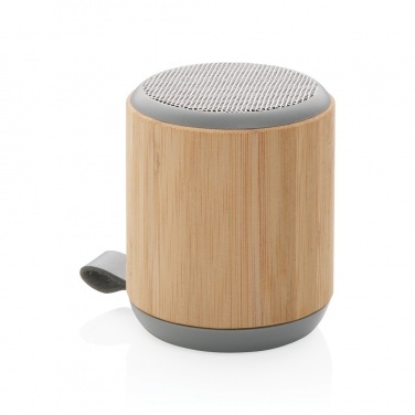 Logo trade business gift photo of: Bamboo and fabric 3W wireless speaker