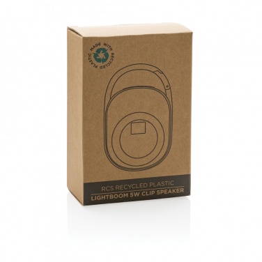 Logo trade promotional giveaways picture of: RCS recycled plastic Lightboom 5W Clip speaker