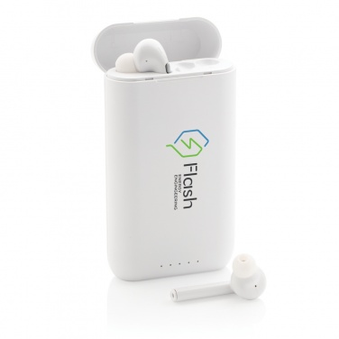 Logotrade promotional merchandise image of: Liberty TWS earbuds with 5.000 mAh powerbank