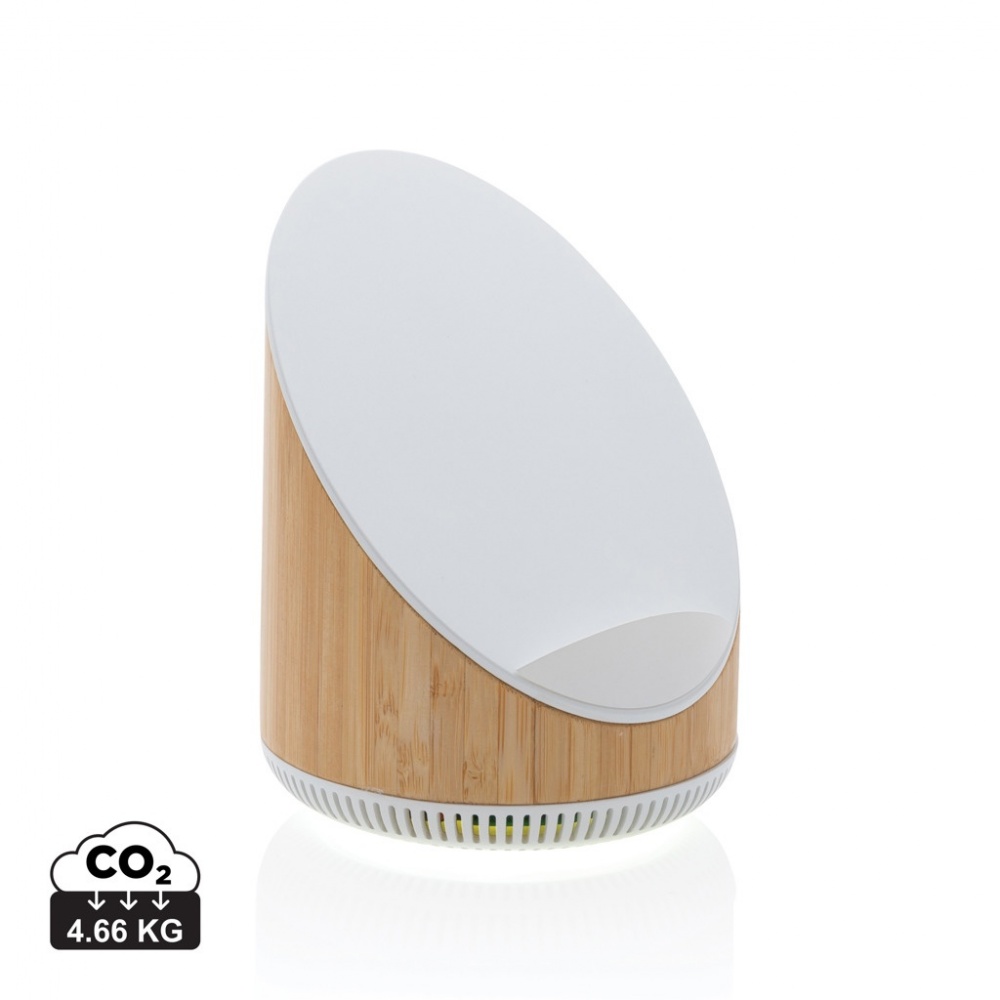 Logotrade promotional product image of: Ovate bamboo 5W speaker with 15W wireless charger
