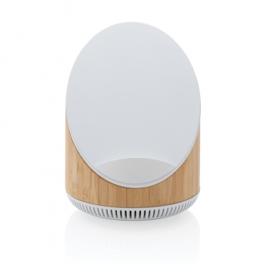Logotrade promotional item picture of: Ovate bamboo 5W speaker with 15W wireless charger