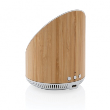 Logotrade promotional gifts photo of: Ovate bamboo 5W speaker with 15W wireless charger