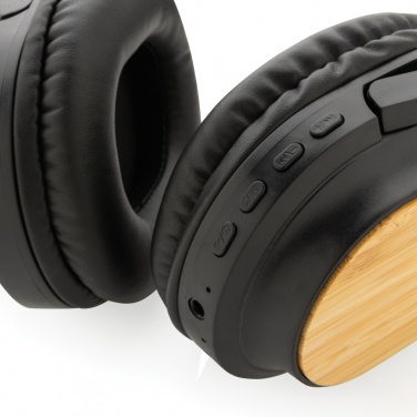 Logotrade promotional gift picture of: RCS and bamboo Elite Foldable wireless headphone