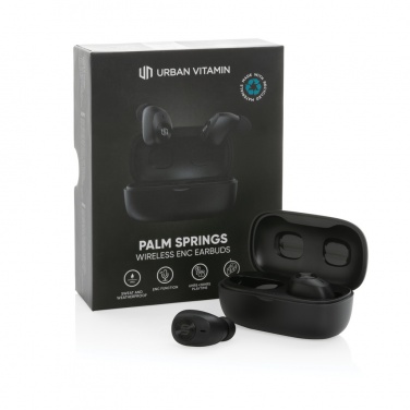 Logotrade promotional item picture of: Urban Vitamin Palm Springs RCS rplastic ENC earbuds