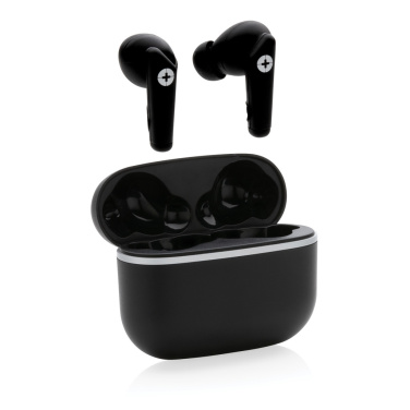 Logo trade promotional giveaway photo of: RCS recycled plastic Swiss Peak TWS earbuds 2.0
