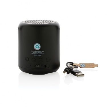 Logo trade promotional merchandise image of: RCS certified recycled plastic 5W Wireless speaker
