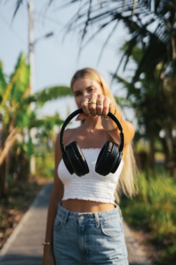 Logo trade promotional products image of: Terra RCS recycled aluminium wireless headphone