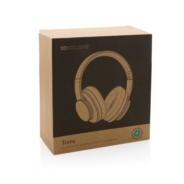 Logo trade business gift photo of: Terra RCS recycled aluminium wireless headphone