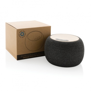Logo trade promotional gifts picture of: RCS Rplastic/PET and bamboo 5W speaker