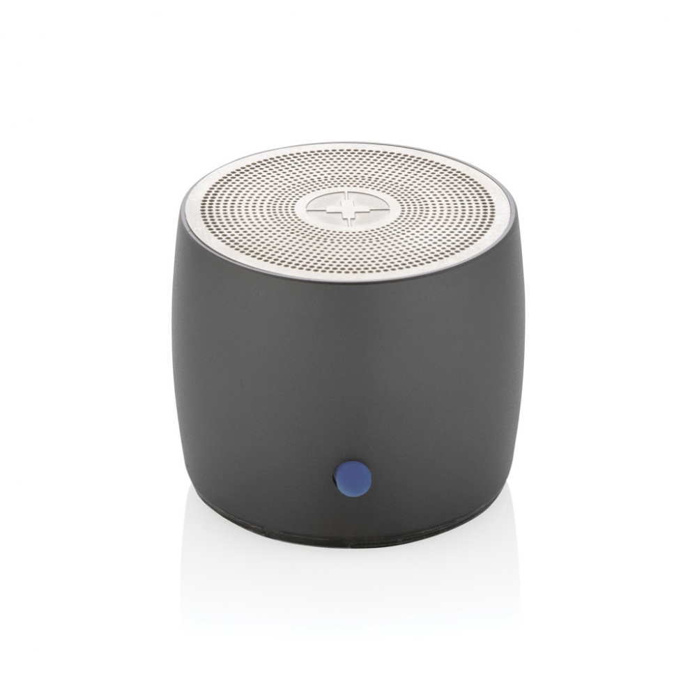 Logo trade corporate gifts picture of: Swiss Peak RCS recycled aluminum 3W bass speaker